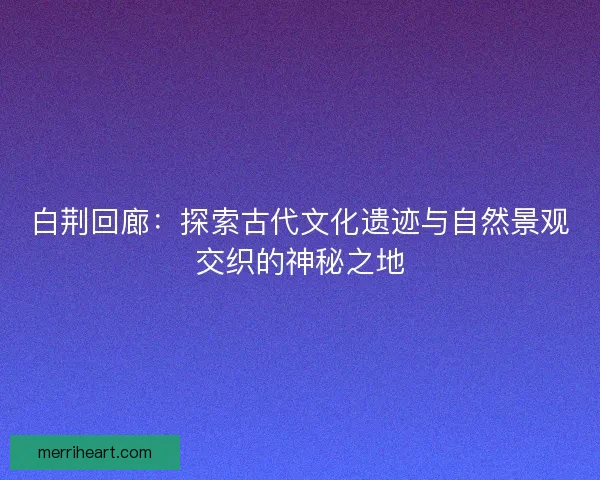白荆回廊：探索古代文化遗迹与自然景观交织的神秘之地
